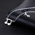 Wholesale S925 Sterling Silver Necklace with Rhodium Plating Korean Fashion Style Zircon Stone Brushed Design for Engagement