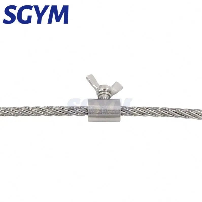 304 Stainless Steel Handscrew Clamp Wire Rope Fasteners butterfly for 3mm 1/8 Wire