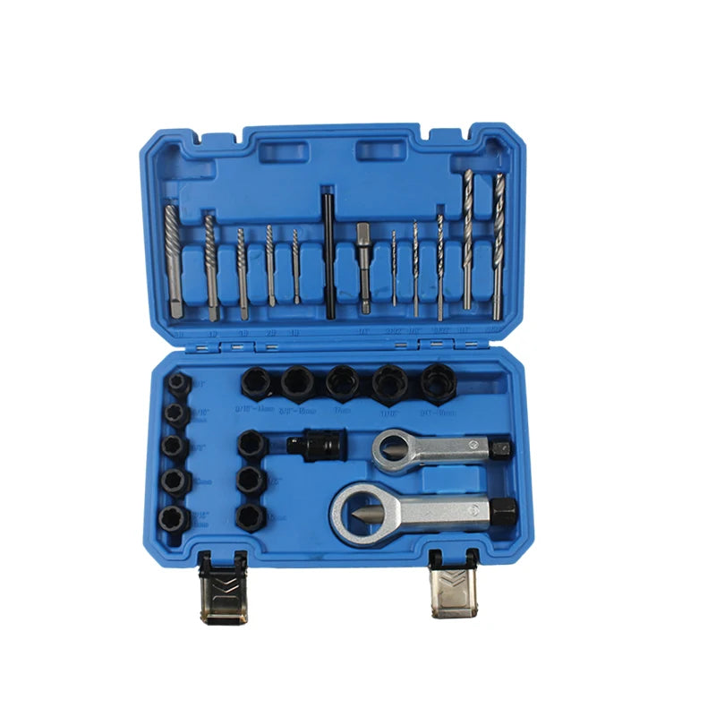 29pc Bolt Extractor Kit Screw Extractor Set  Nut Bolt Removal Tools With Drill Bit Adapter for Automotive Mechanical
