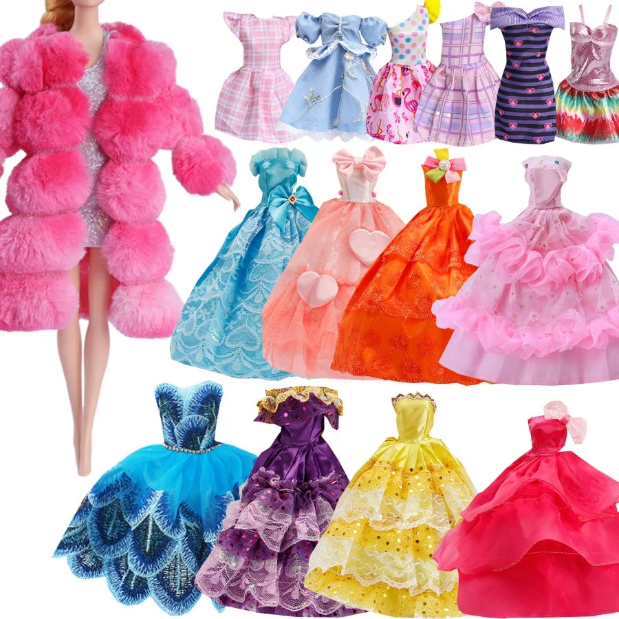 30 cm Doll Clothes Dress up Game Accessories Children Girl Toy Fashionable Outfit Clothing Set for Babi Joint Doll