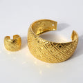 Zeadear Jewelry Elegant Fashion Classic 2-piece Bracelet Set and Ring Set With 18K Gold Set
