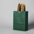 Custom Eco-Friendly Kraft Paper Bag for Food Delivery Flat Handle Restaurant Takeout Lamination Digital Printing Brown Handle