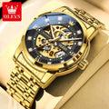 OLEVS 9901 Fashion Casual Stainless Steel Band Water Resistant Feature Diamond WristWatch Custom LOGO  Relogio Masculino Watch