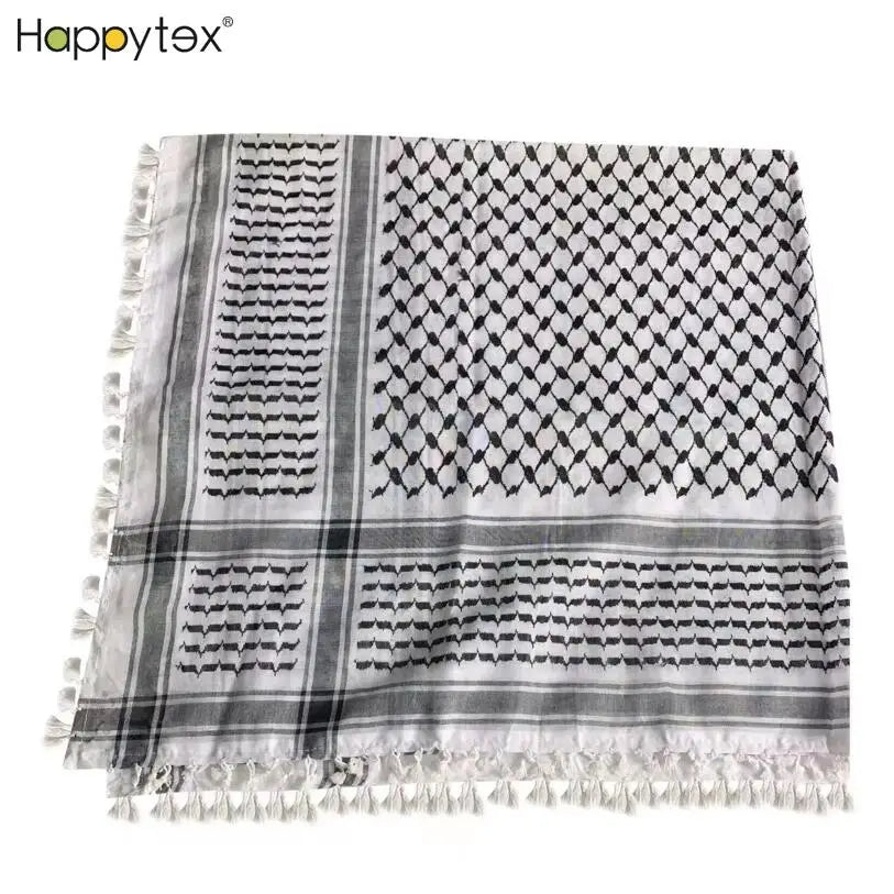 Whosale Hot Sale Unisex Palestinian Kufiya Flag Scarves square Arafat Hatta Shemagh Keffiyeh Arabic Scarf for Daily Home Outdoor