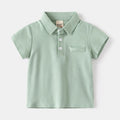 2024 Kids Summer Boy Girl T-shirt Solid Cotton Breathable Custom Logo Knit Children Clothes Polo Shirts