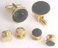Wholesale Six-Piece Set Gold Face Cufflinks Dress Buckle Men's Suit Accessories for Wedding Party Anniversary-Copper Jewelry