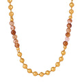Minimalist Stainless Steel Gold Plated Beaded Necklace Bohemian Multicolored Natural Stone Handmade Beaded Necklace Colliers