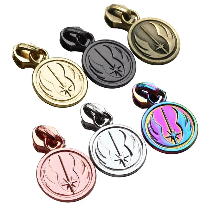 Custom Bags Creative Round Zip Puller Tags Zinc Alloy Purse rainbow logo Zip Sliders Metal for Pullers MegaBDM