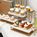 Set of 3-tier Metal Cake Stand Iron Cupcake Dessert Display Plate for Wedding or Birthday Cake Presentation Packed Bulk