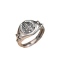Europe and America Silver Ring Hand of Prayer Custom Fashion Hiphop Men Cross Ring