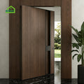 Wish Customized Front Home Decor Security Modern Villa House Solid Wood Pivot Doors Exterior Wooden Door Main Entrance MegaBDM