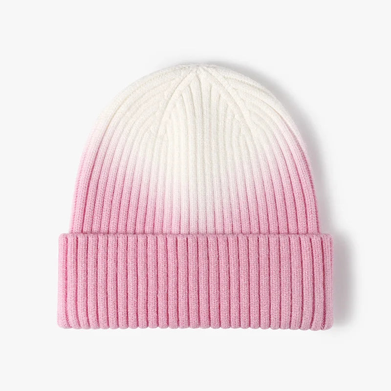 Dome Warm Thickened Core Yarn Drop Dyed Cold Hat Fashion Men's and Women's Outdoor Ear protection Cross Border Wool Knitted Hat