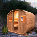 Modern 6-Person Cedar Wood Sauna Room Ergonomic Seating & Dry Steam Option for Family Use in Villas
