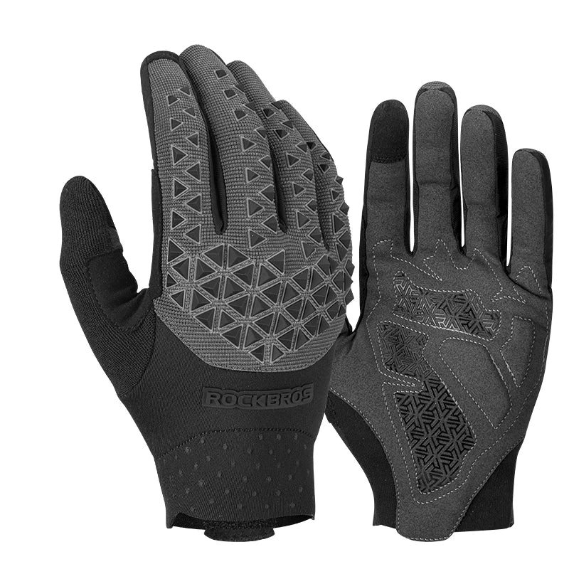 ROCKBROS Hand Gloves for Riding Motorcycle Breathable Shockproof Long Finger Bike Gloves