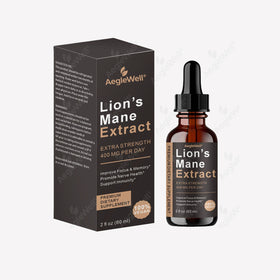 Aeglewell OEM Private Label Herbal Supplement Lions Mane Brain Energy Improve Memory Oral Liquid Lion's Mane Mushroom Drops