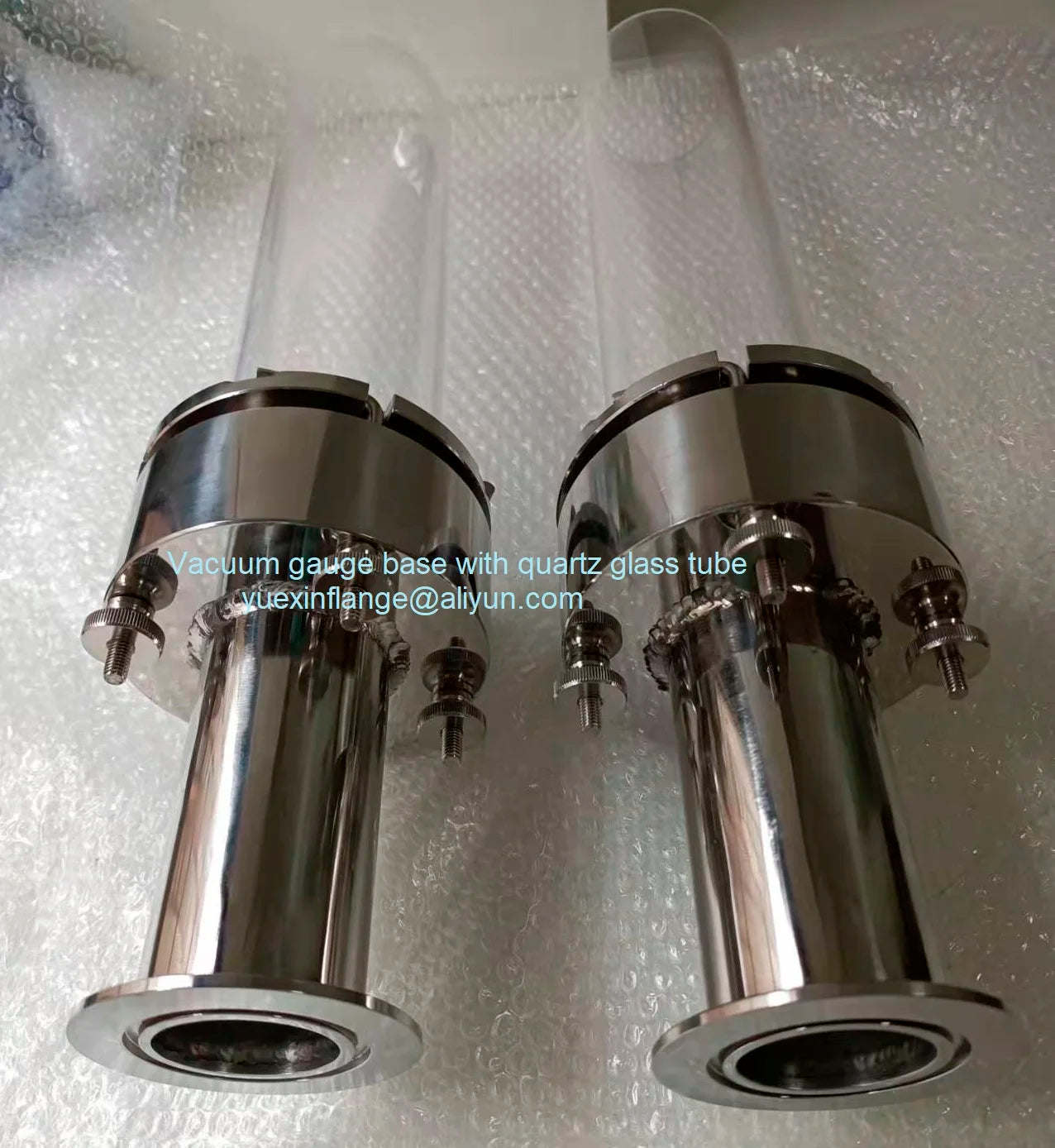 NW50 Vacuum Gauge Base Quartz Glass Tube