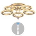 Customized 5 Ring Crystal LED Lighting Crystal Ceiling Lamp for Hotel Villa Project Decorative Lamparas
