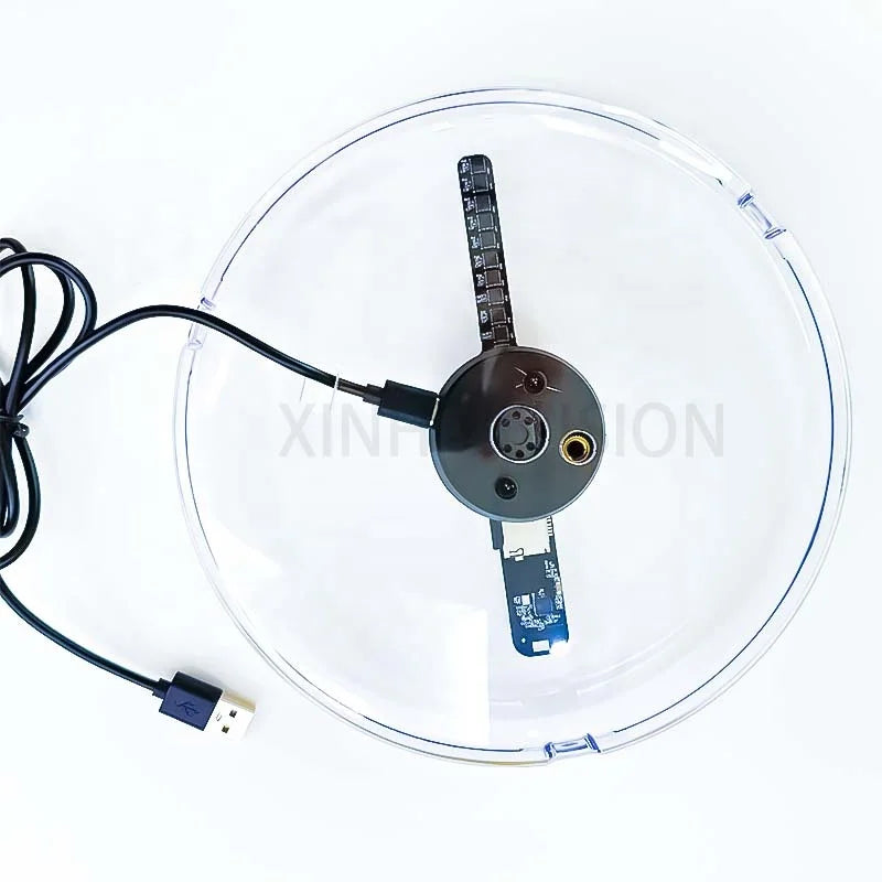 2024 Newest Rechargeable Portable 3d Holographic Display Desk Top 16CM Mini Display Sonorous Hologram Equipment for Advertising