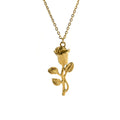 Wholesale French Style Accessories Jewelry 18k Gold Plated Stainless Steel Rose Pendant for Women Necklace