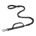 High Elasticity Double Handle Neoprene Padded Dog Leash Tactical Dog Bungee Lead Easy Control Nylon Reflective Dog Leash