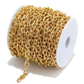Stainless Steel O Link Rolo Cable Chains DIY Necklace Findings Jewelry Making Bracelets Supplies Accessories