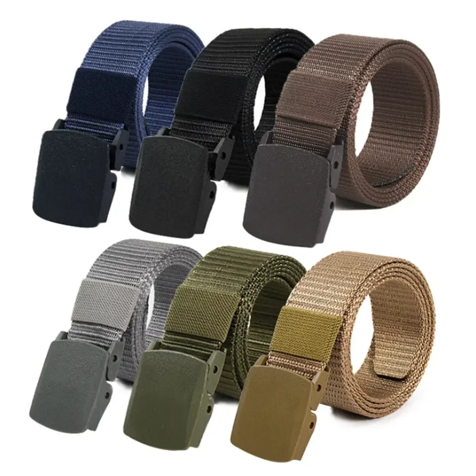 Wholesale Cheap Men's Nylon Fabric Belt Plastic Buckle Outdoor Tactical Hunting Hiking Sports Belt