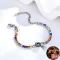 Custom Photo Jewelry Stainless Steel Zirconia Projection Photo Bracelet Fashion Jewelry Tennis Bracelet