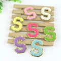 Chenille Letter Patches English Alphabet Towel Embroidery Patch for Kids Clothes Sew on Applique DIY Name Stripes Stickers