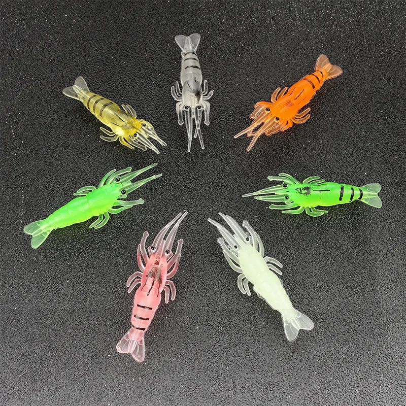 4.5cm 2g Soft Lure Shrimp Swim Prawn Baits Vivid Fishing Lures Artificial Freshwater Saltwater Soft Bait
