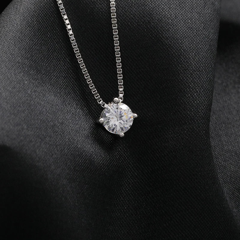 Fashion Jewelry Necklaces Zircon Pendant Jewelry Fashion Exquisite 925 Sterling Silver Necklace for Women