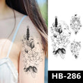 HB Tattoo Stickers Colorful Half Arm Tribal Totem Anime Characters Temporary Waterproof Tattoo Stickers