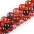 Wholesale Round 6/8/10mm Red Dragon Veins Agates Loose Beads for Jewelry Making DIY