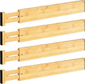 Schubladen Trenner Natural Drawer Divider Kitchen Drawer Organizer Adjustable Expandable Bamboo Drawer Dividers