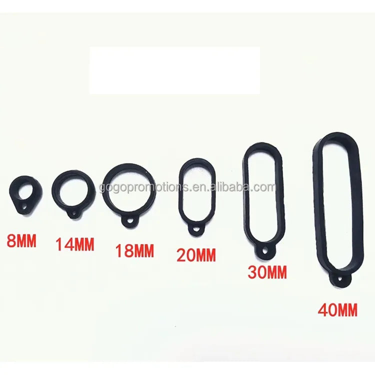 8mm 13mm 16mm 18mm 20mm 40mm Anti-Slip Waterproof Silicone Rings Necklace Lanyard Anti-Loss Ring Band Pendant Pen Holder