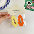 MIO New Kids Acrylic Hair Clip 1/2pcs Handmade Bobby Pin Barrettes Solid Color Metal Bb Clip for Girl Hair Accessories