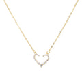 Fashion Pendant Necklaces 925 Sterling Silver Heart Diamond Necklace Hollow Heart Zircon Gold Plated Necklaces for Women