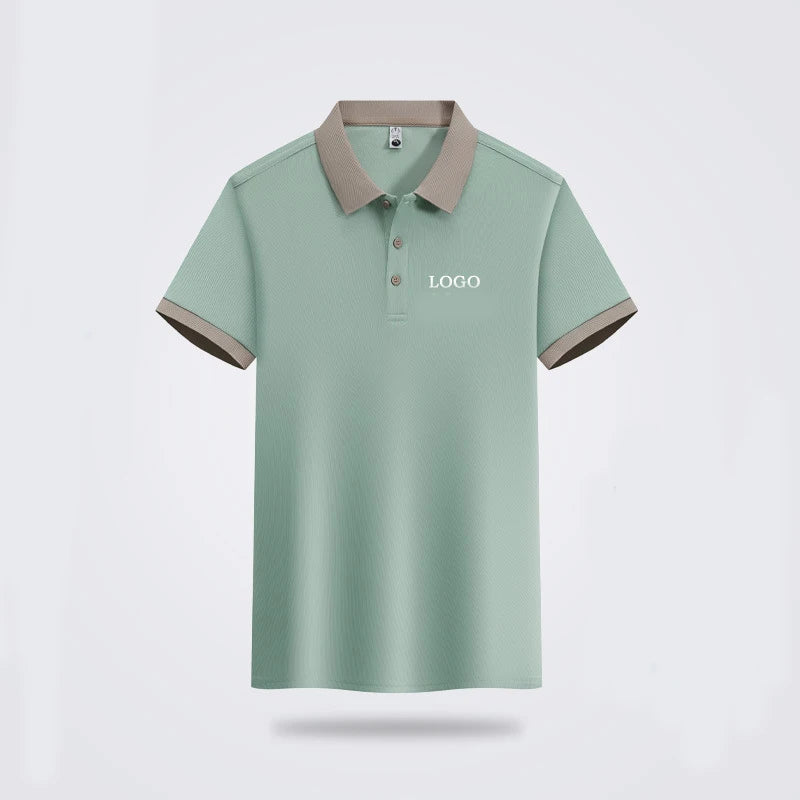 Wholesale Custom Printed logo Corporate Work Clothes Summer Short-sleeved Men's and Women's Lapel T-shirt Advertising Polo Shirt