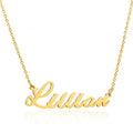 Custom Name Pendant Necklace Women Men Stainless Steel Nameplate Link Chain Gold Plating Featuring Pearl Jewelry Accessories