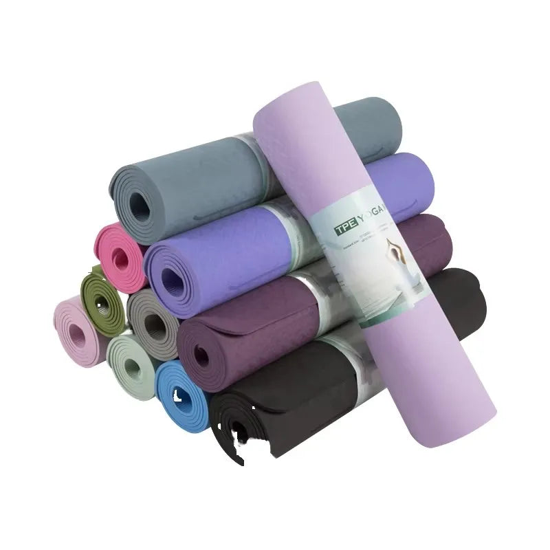 Custom Print 6mm Double LayerTPE Yoga Mat