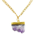 New Amethyst Pendant Layered Necklaces Turquoise Crystal Stone Quartz Stone Bullet Necklace