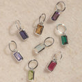 X132 Wholesale Gold Plated Stainless Steel Cubic Zirconia DIY Charms Crystals Healing Stones 12 Birthstone Charm Pendant Jewelry