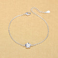 Silver Plated Cherry Blossoms Women Flower Bracelet Wholesales