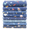 Wholesale 8pcs/lot Precut Eco-Friendly Soft Twill Fabric Squares Craft Patchwork Blue Space Cotton Bundle Quilting Sewing High
