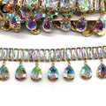 Clear AB Crystals Drops Tassel Rhinestone Banding Trimming