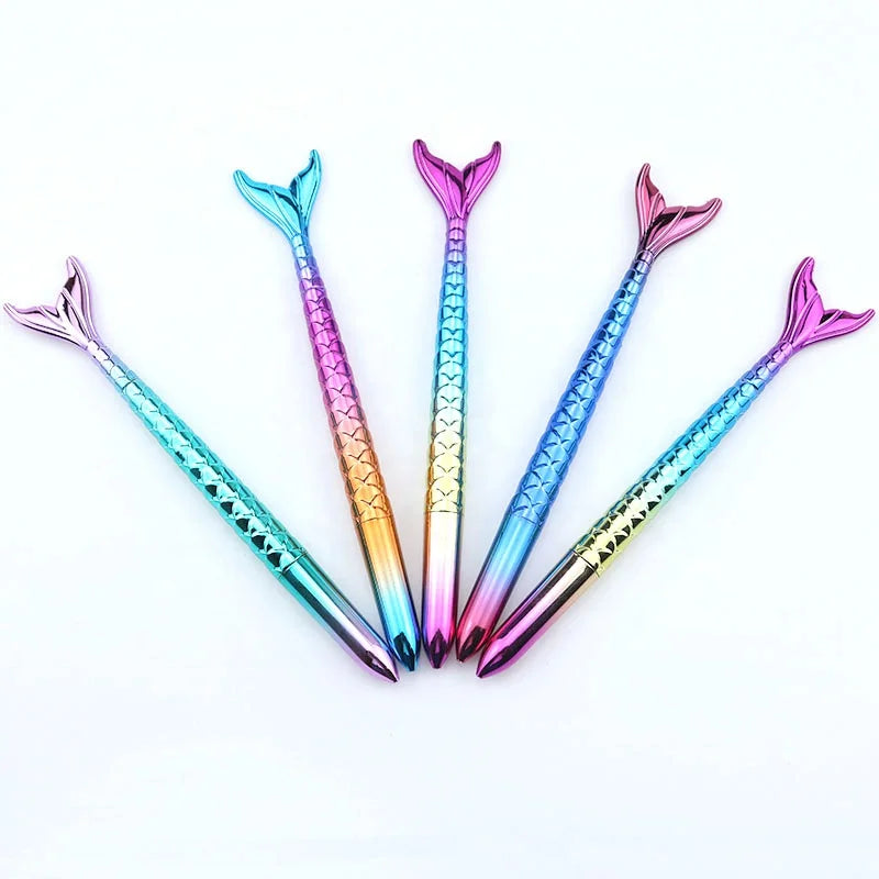 UV Colorful Shiny Fish Gift Cartoon Mermaid Gel Ink Pen for Kids