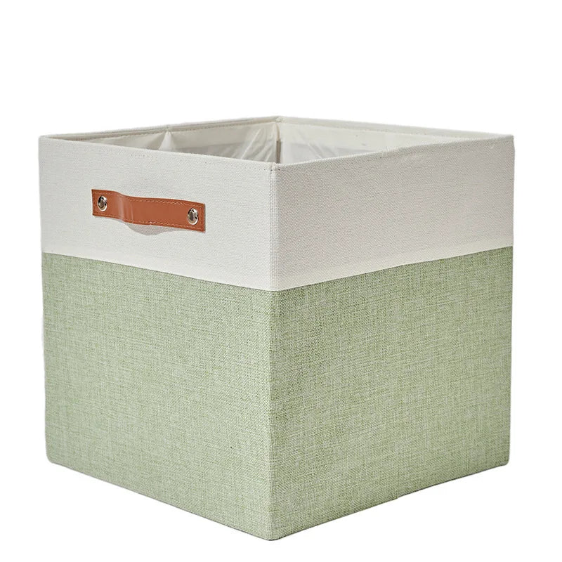 Factory Collapsible Fabric Storage Bins Boxes Cotton Linen with Custom Logo Rectangle Shape for Clothes and Toy Organizer