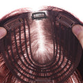 LONGFOR Cover Gray Hair Black and Dark Brown Natural Straight Hair Topper Human Hair