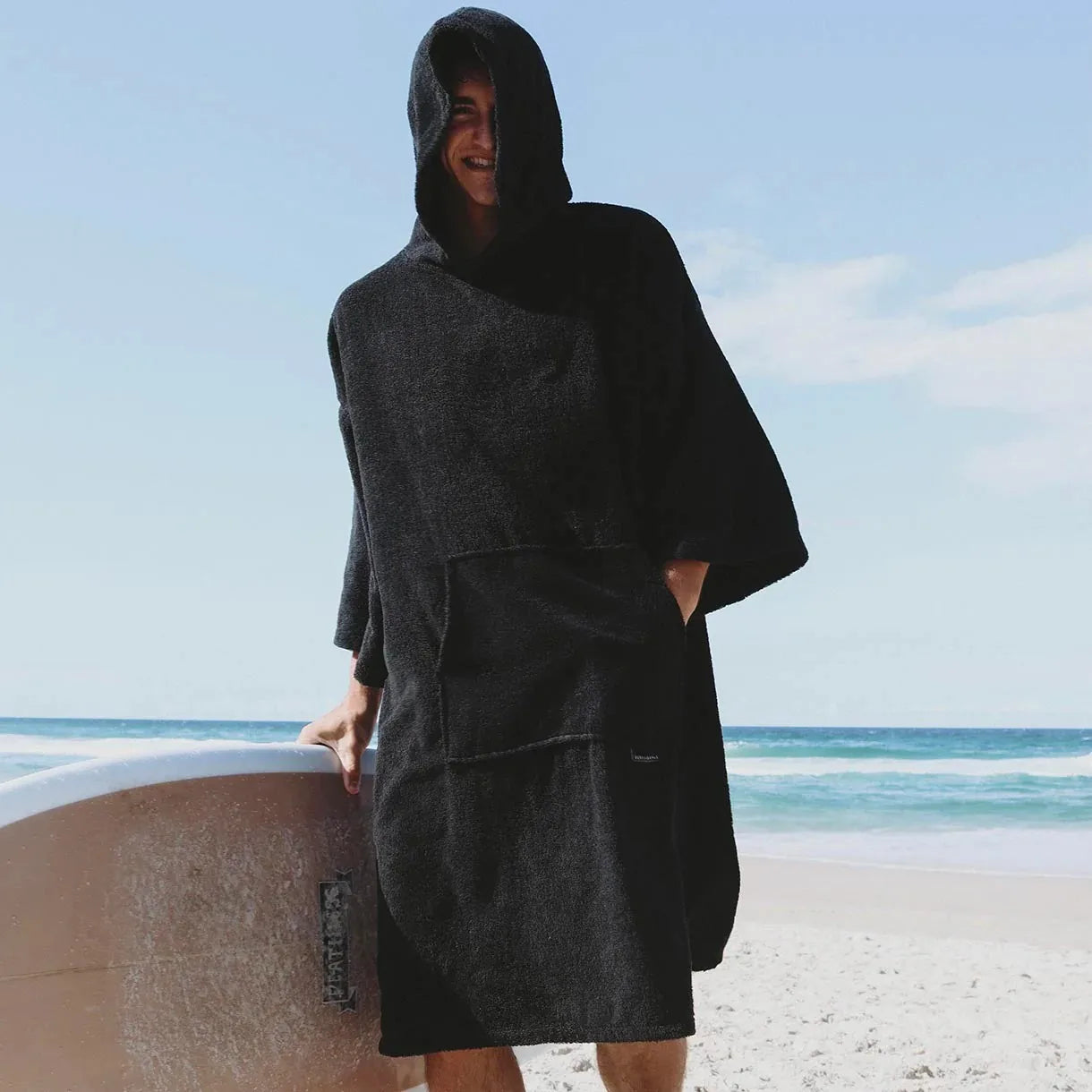 Adults Hooded Surfer Poncho Beach Towel Swimming Pool Change Beach Surf Poncho