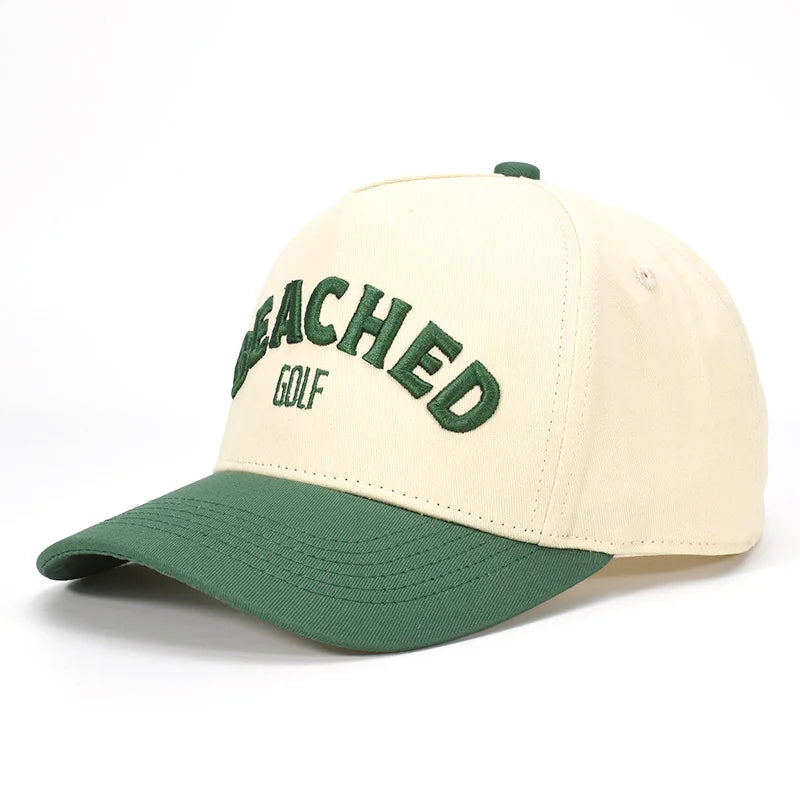 Custom 100% Cotton Gorra Hat 5 Panel Sports Cap Breathable Two-Tone Street Style Custom Dual Color Embroidery Baseball Hat
