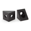 1 Piece Black 20mm Aluminum Extrusion Angle Corner Connector Industrial Metal Triangle Bracket